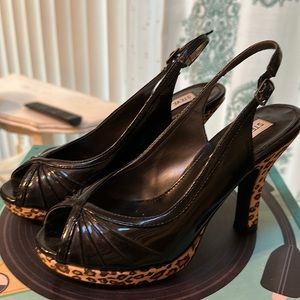 Steve Madden Black & Leopard Heel